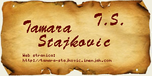 Tamara Stajković vizit kartica